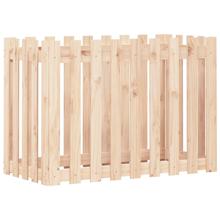 VIDAXL -Pflanzer mit Fechten 100x50x70 cm Kiefernholz angehoben