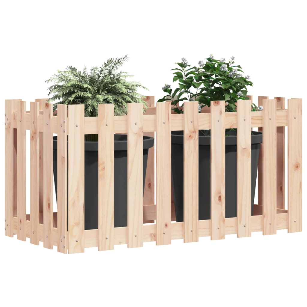 VIDAXL -Pflanzer mit Fechten 100x50x70 cm Kiefernholz angehoben