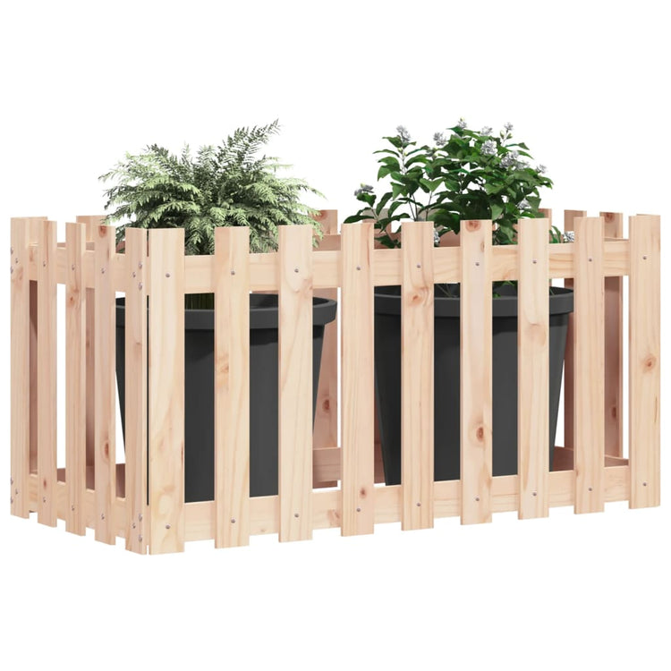 VIDAXL -Pflanzer mit Fechten 100x50x70 cm Kiefernholz angehoben