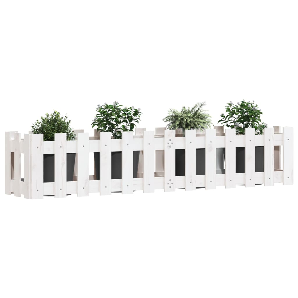 Vidaxl -Pflanzerinteradium HEK Design 150x30x30 cm Kiefernholz Weiß weiß