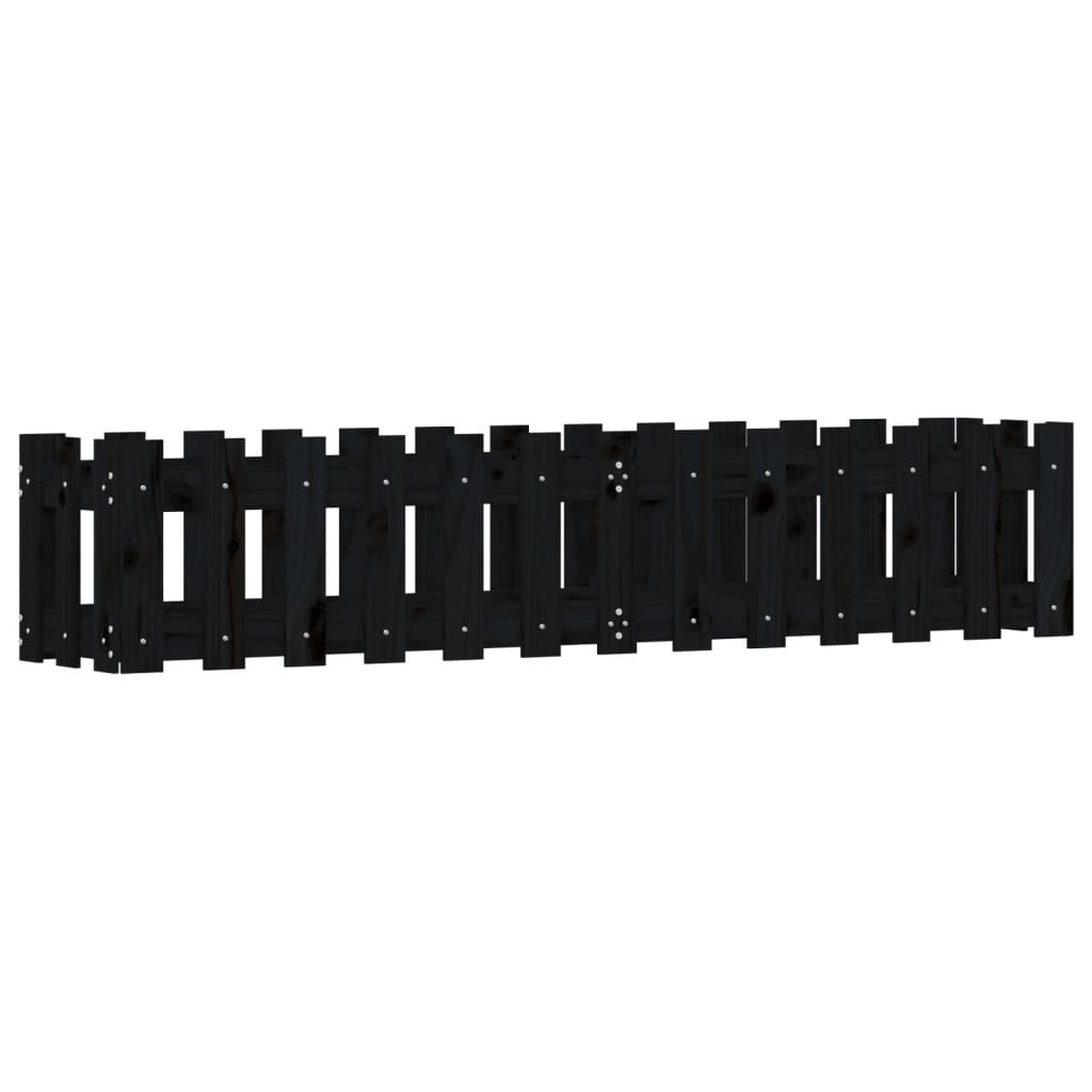 Vidaxl Pflanzer Insent HEK Design 150x30x30 cm Kiefernholz schwarz