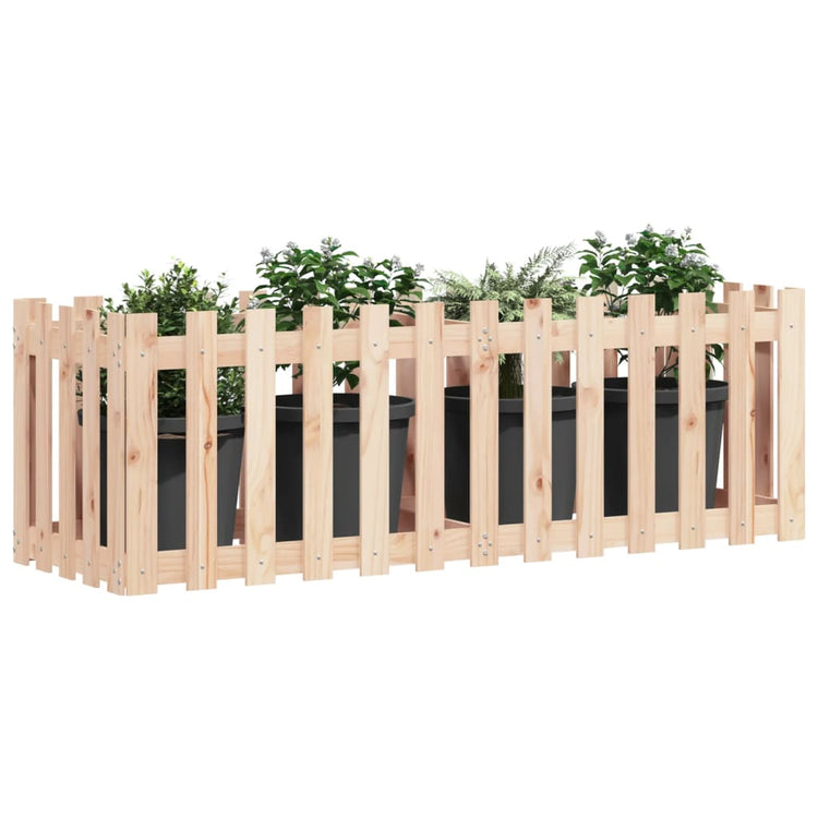 VIDAXL -Pflanzer mit Zaundesign 150x50x50 cm Kiefernholz