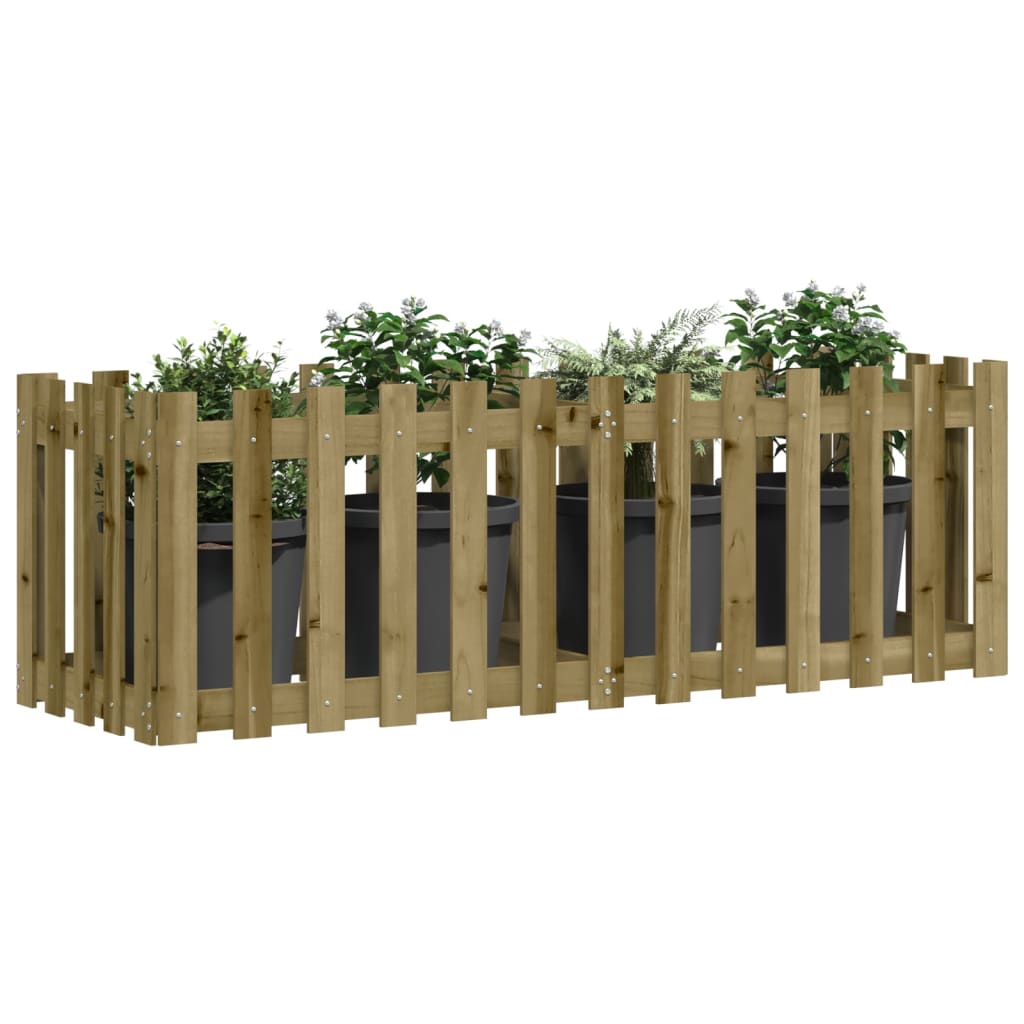 VIDAXL -Pflanzer erhöhte das HEK -Design 150 x 50 x 50 cm imprägniertes Holz