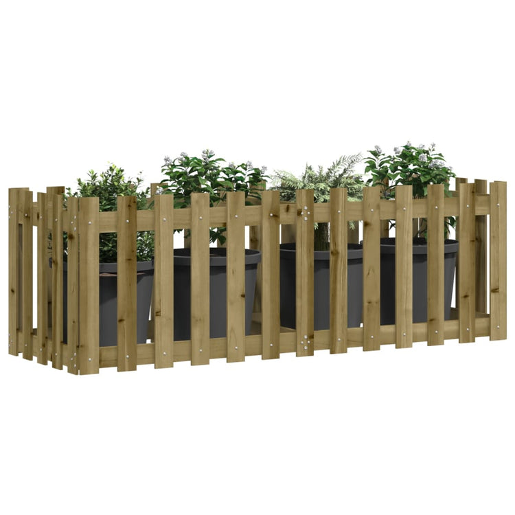 VIDAXL -Pflanzer erhöhte das HEK -Design 150 x 50 x 50 cm imprägniertes Holz