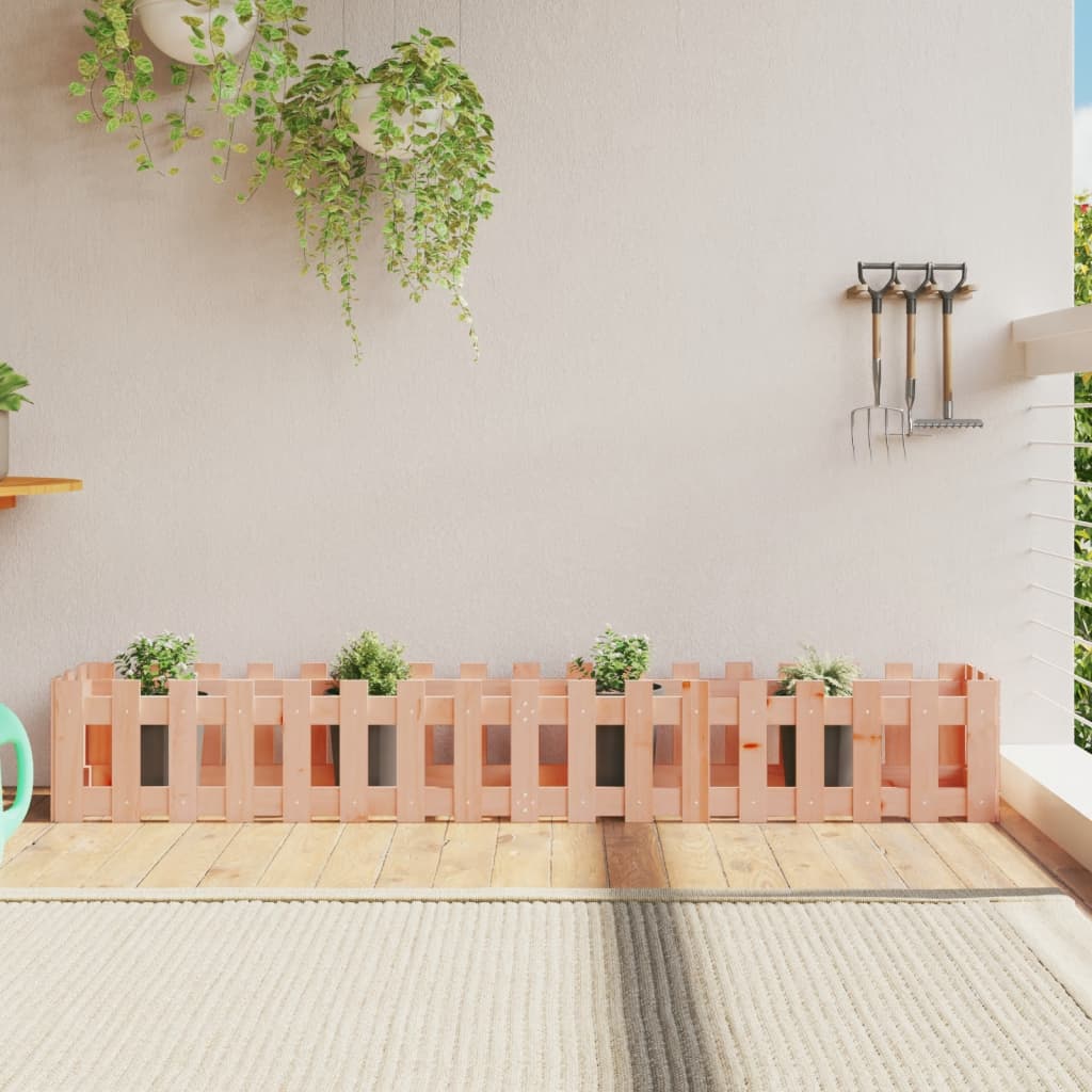 Vidaxl Pflanzer erhöhte das HEK -Design 200x30x30 cm Solid Douglashout