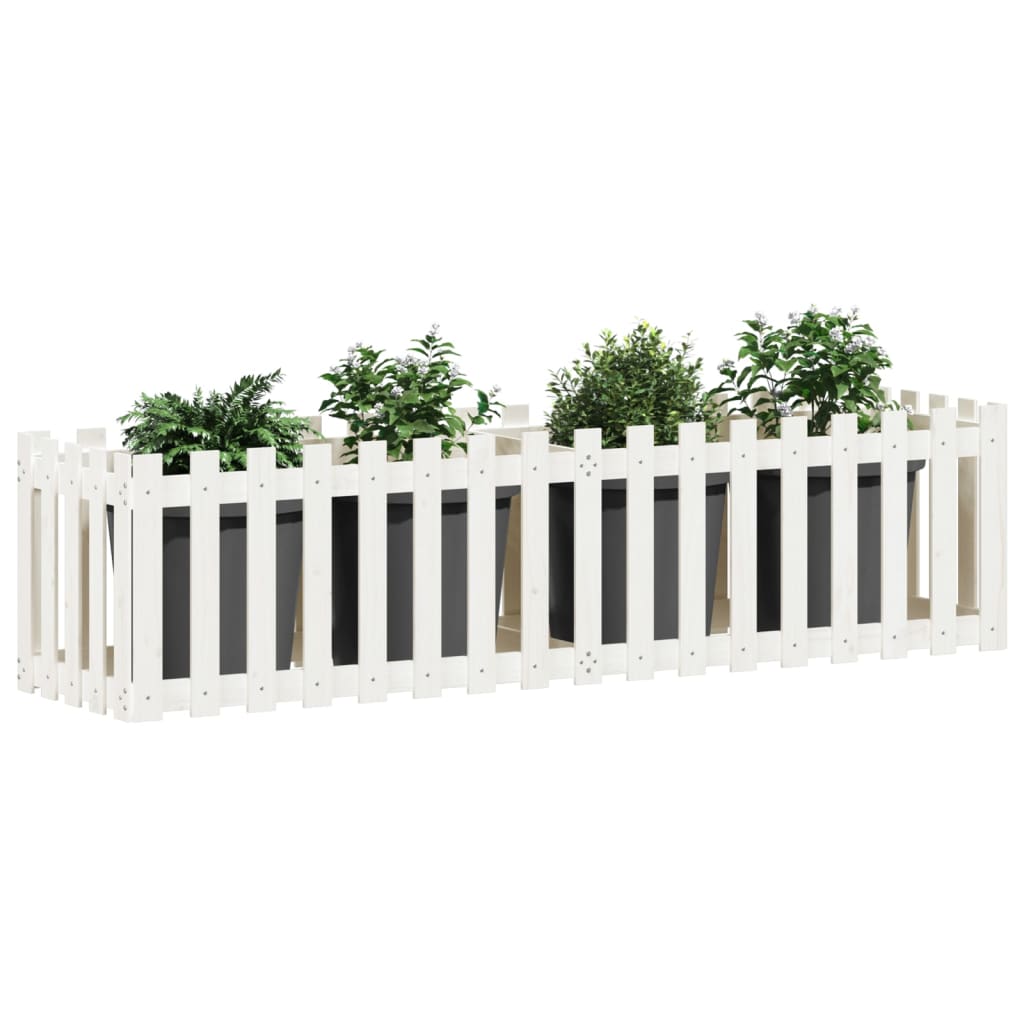 Vidaxl Pflanzer Insent HEK Design 200x50x50 cm Kiefern mit Weiß
