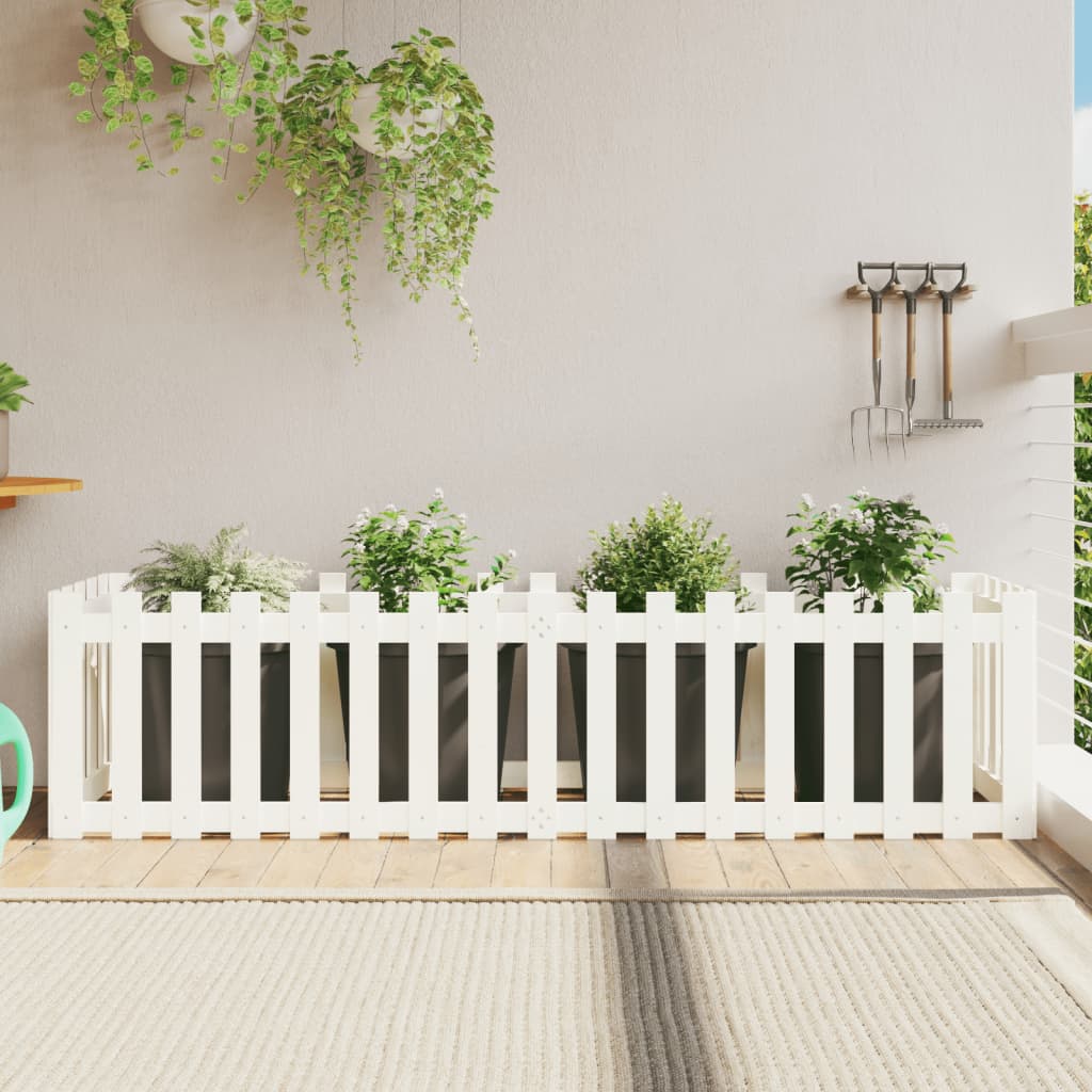 Vidaxl Pflanzer Insent HEK Design 200x50x50 cm Kiefern mit Weiß