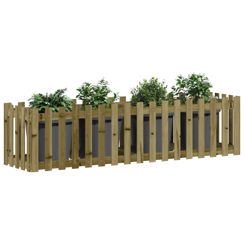 VIDAXL -Pflanzer erhöhte das HEK -Design 200x50x50 cm imprägniertes Holz