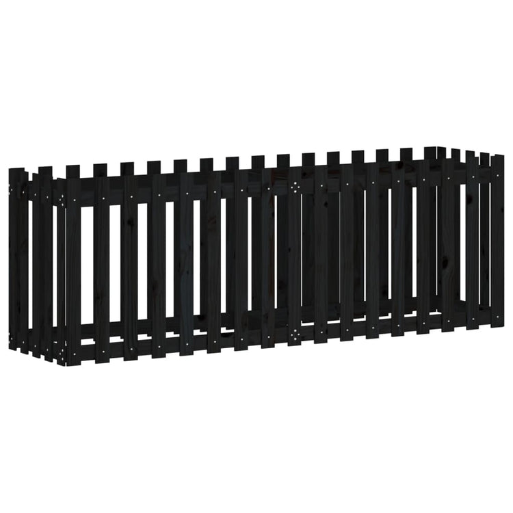 Vidaxl Pflanzer Insent HEK Design 200x50x70 cm Kiefernholz schwarz