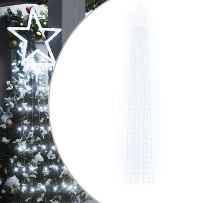 Vidaxl Weihnachtsbaumbeleuchtung 320 kalt -weiße LEDs 375 cm