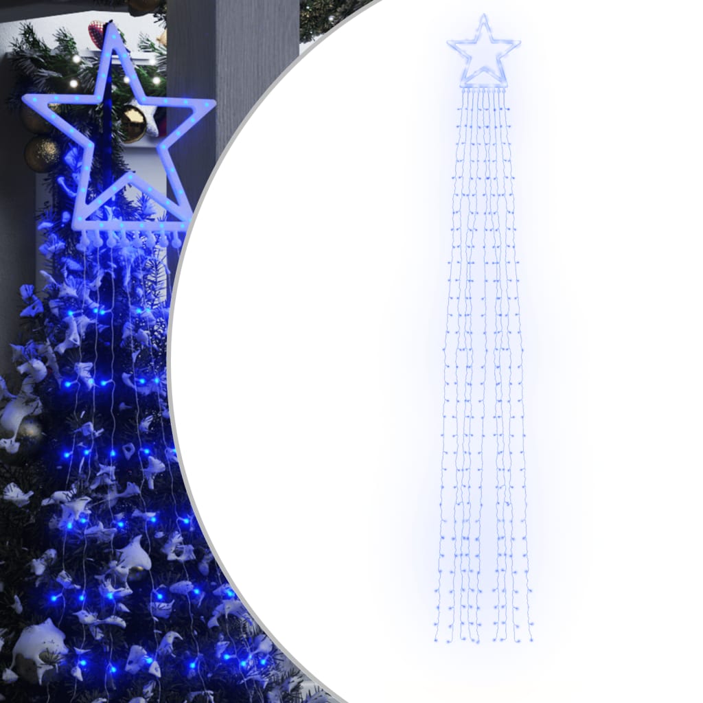 Vidaxl Weihnachtsbaumbeleuchtung 320 Blaue LEDs 375 cm