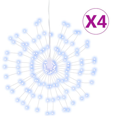 Vidaxl Weihnachtsbeleuchtungsfeuerwerk 4 St 140 Kalt weiße LEDs 17 cm
