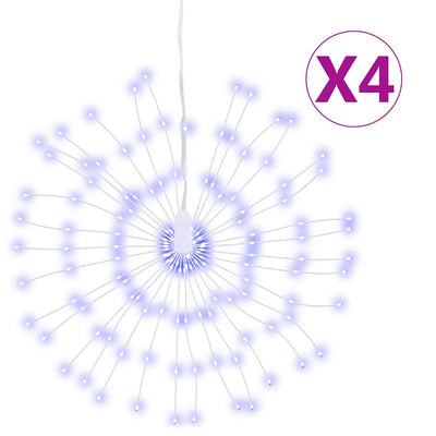 Vidaxl Weihnachtsbeleuchtung Feuerwerk 4 St 140 LEDs 17 cm Blau