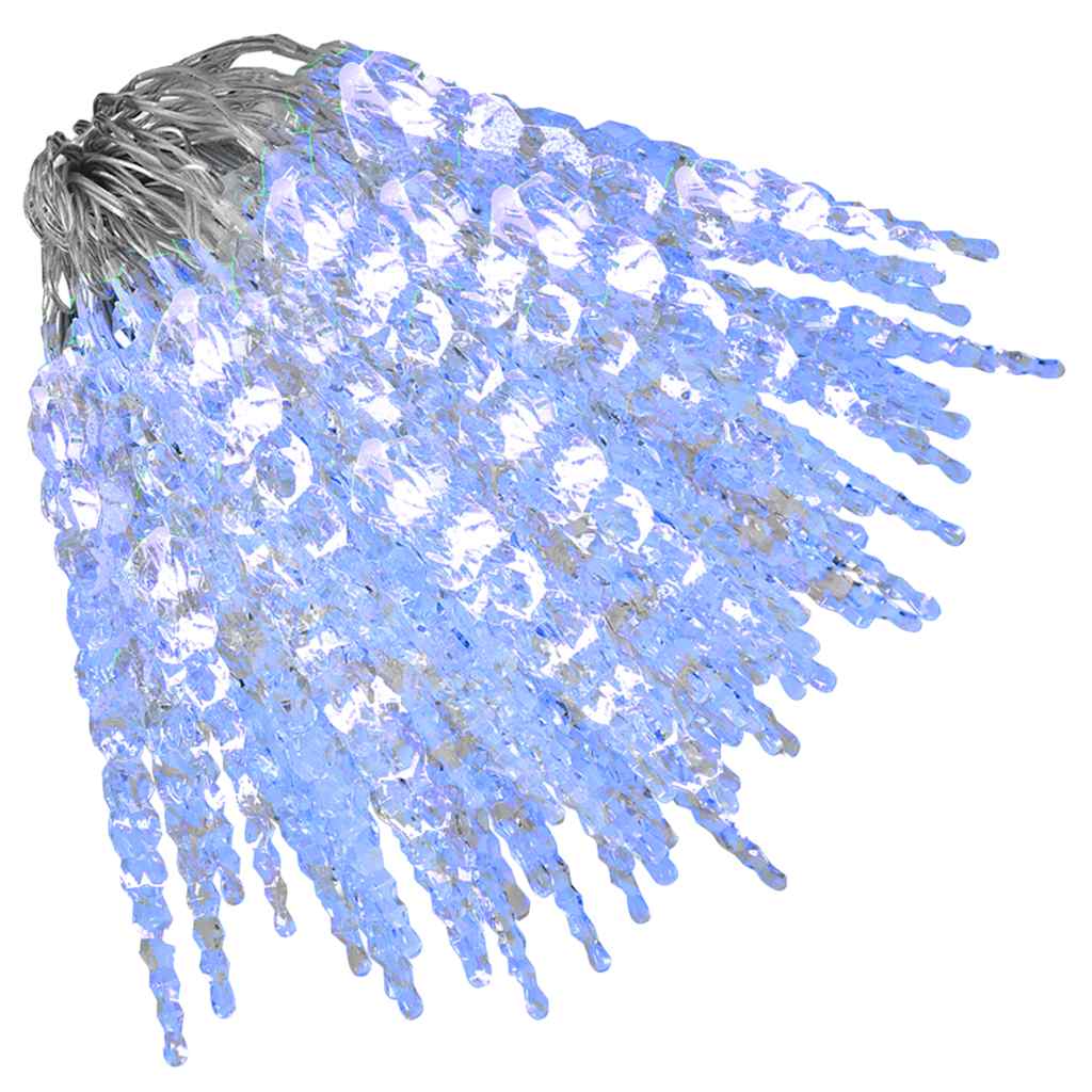VidaXL Weihnachtsbeleuchtung Eiszapfen 200 blaue LEDs 20 m Acryl PVC
