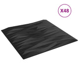 VIDAXL 48 ST WALL TOMELS STein 12 m² 50 x 50 cm xps schwarz - afbeelding 3