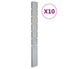 Vidaxl Zaunpfosten 10 St 180 cm verzinkter Stahl Silberfarbe