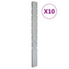 Vidaxl Zaunpfosten 10 ST 200 cm verzinkter Stahl Silberfarben