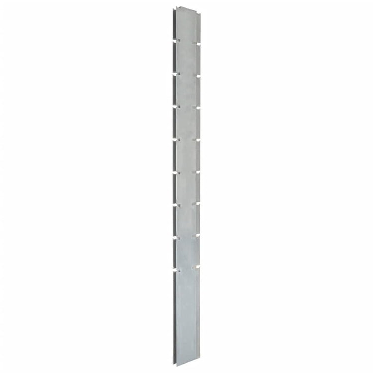 Vidaxl -Zaunpfosten 10 PCs 220 cm verzinkter Stahl Silber gefärbt