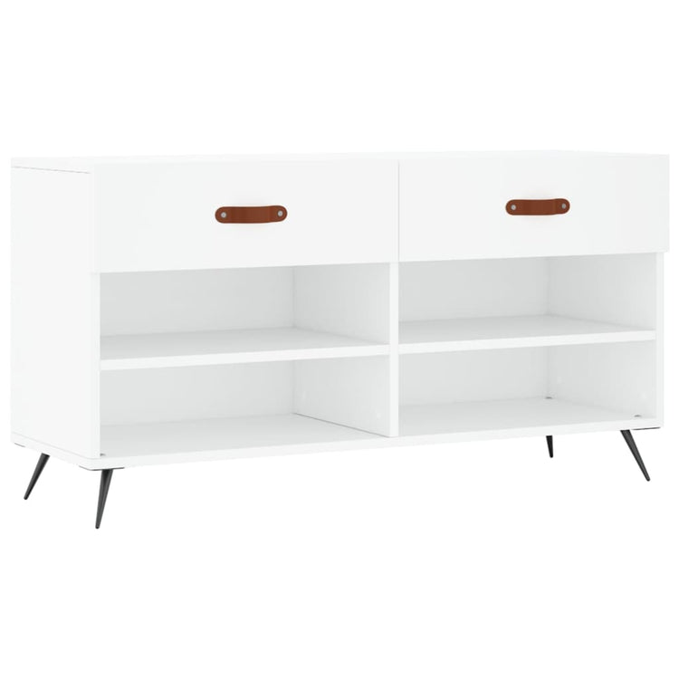 Vidaxl Schuhsofa 102x35x55 cm verarbeitetes Holz weiß