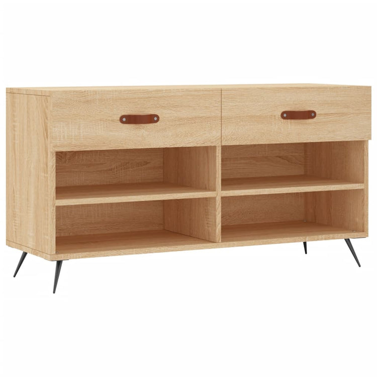 Vidaxl Schuhsofa 102x35x55 cm verarbeitetes Holz Sonoma Eichefarbe