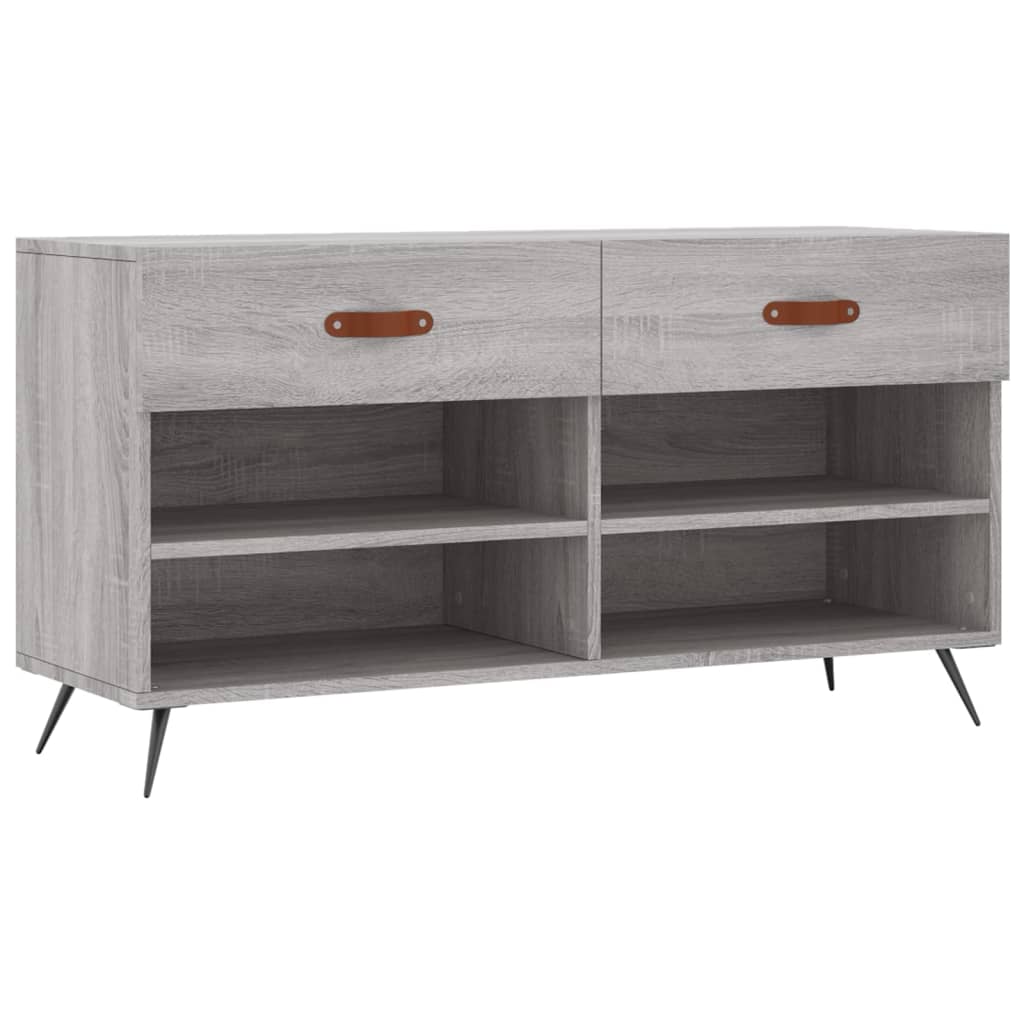 Vidaxl Schuhsofa 102x35x55 cm verarbeitetes Holzgrau Sonoma Eiche Farbe