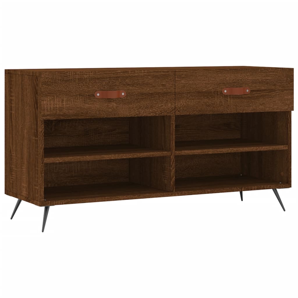 Vidaxl Schuhsofa 102x35x55 cm verarbeitetes Holz Sonoma Eichefarbe