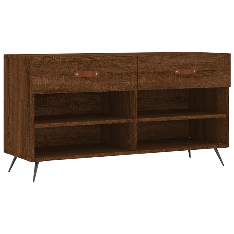 Vidaxl Schuhsofa 102x35x55 cm verarbeitetes Holz Sonoma Eichefarbe
