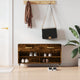 Vidaxl -Schuhsofa 102x35x55 cm verarbeiteter Holzgeräuchchen -Eiche gefärbt