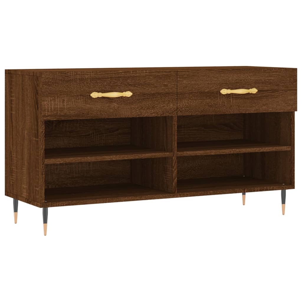 Vidaxl Schuhsofa 102x35x55 cm verarbeitetes Holz Sonoma Eichefarbe