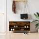 Vidaxl -Schuhsofa 102x35x55 cm verarbeiteter Holzgeräuchchen -Eiche gefärbt