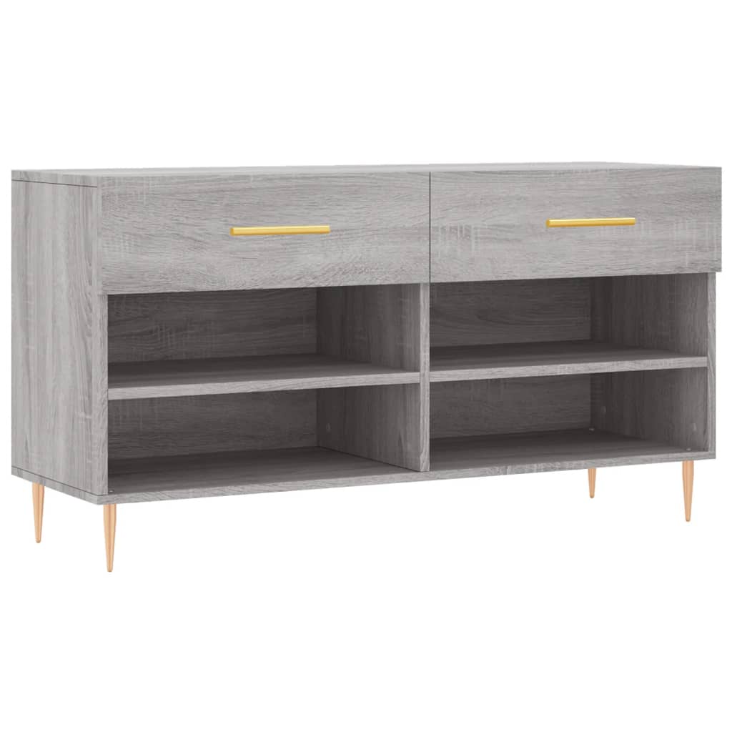 Vidaxl Schuhsofa 102x35x55 cm verarbeitetes Holzgrau Sonoma Eiche Farbe
