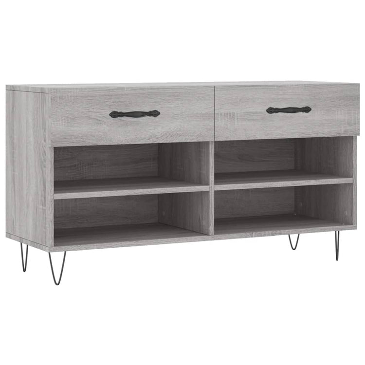 Vidaxl Schuhsofa 102x35x55 cm verarbeitetes Holzgrau Sonoma Eiche Farbe