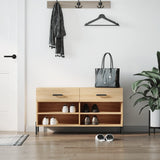 Vidaxl Schuhsofa 102x35x55 cm verarbeitetes Holz Sonoma Eichefarbe - afbeelding 1