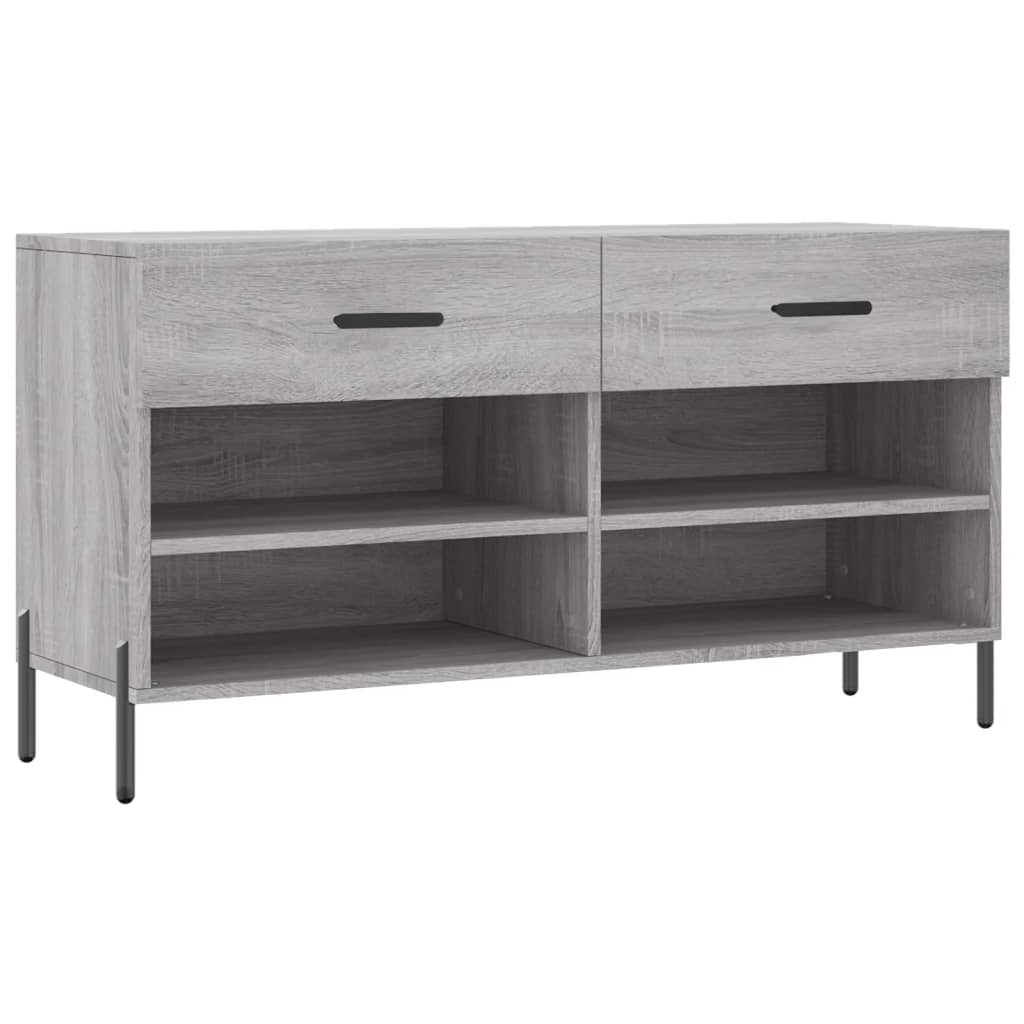 Vidaxl Schuhsofa 102x35x55 cm verarbeitetes Holzgrau Sonoma Eiche Farbe