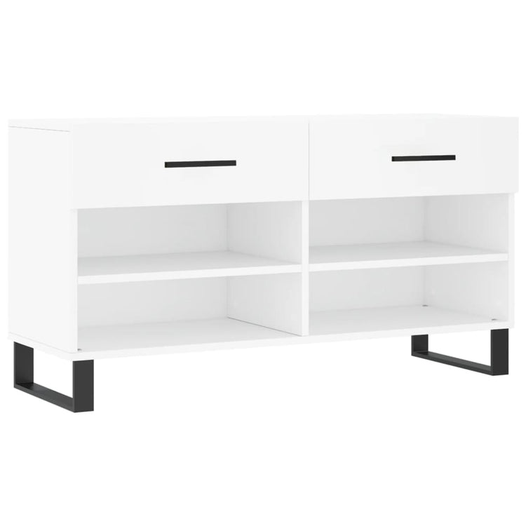 Vidaxl Schuhsofa 102x35x55 cm verarbeitetes Holz weiß
