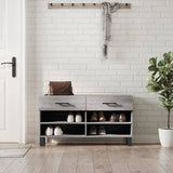 Vidaxl Schuhsofa 102x35x55 cm verarbeitetes Holzgrau Sonoma Eiche Farbe - afbeelding 1