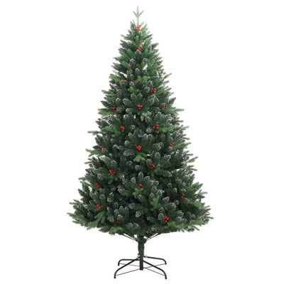 Vidaxl Kunstkerstboom mit Scharnieren und roten Beeren 240 cm