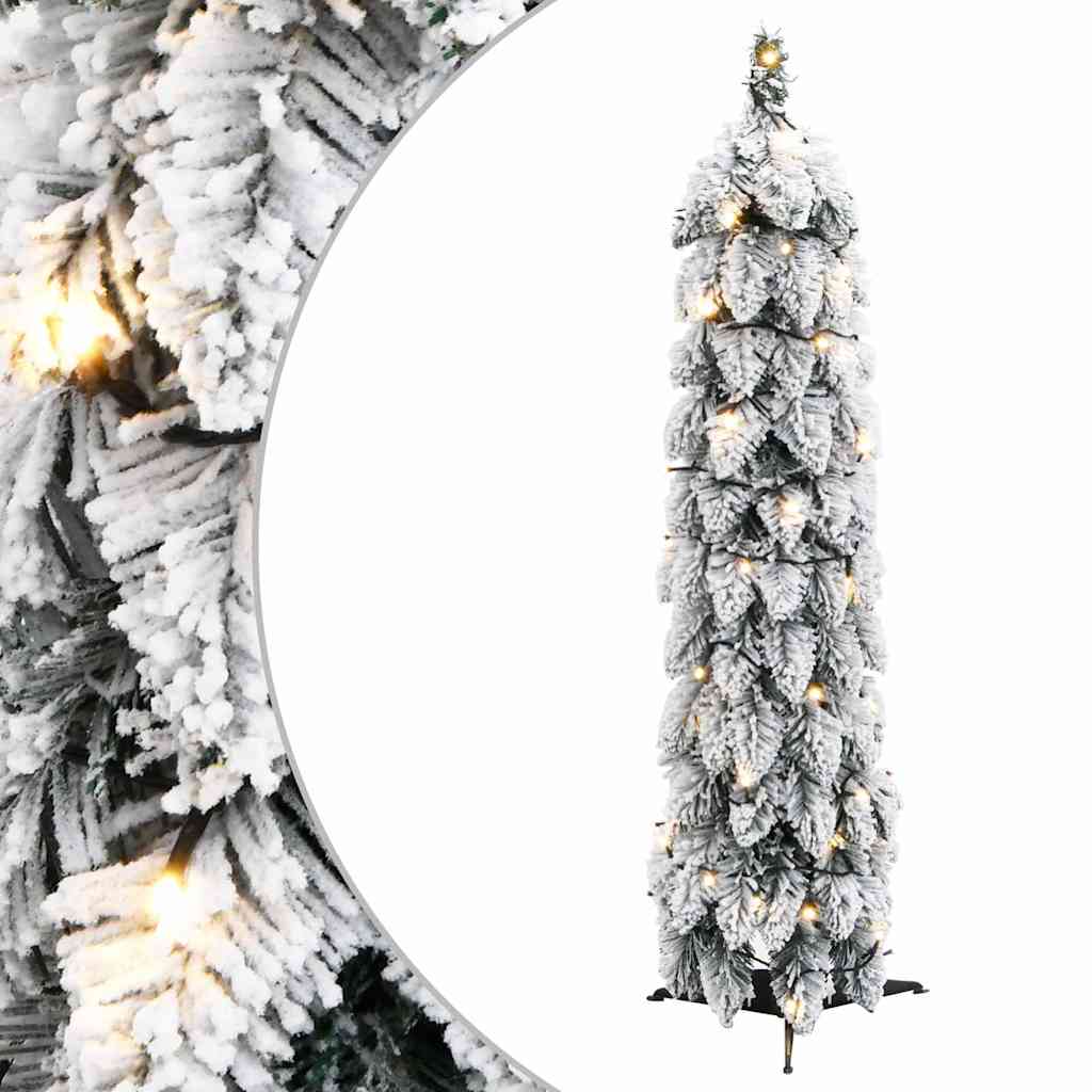 Vidaxl Kunstkerstboom mit Beleuchtung und Schnee 45 LEDs 90 cm