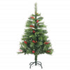 Vidaxl Kunstkerstboom mit Scharnieren Kiefern und Beeren 120 cm