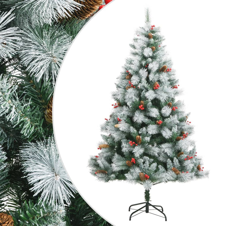 Vidaxl Kunstkerstboom mit Scharnierenkasten und Beeren 240 cm
