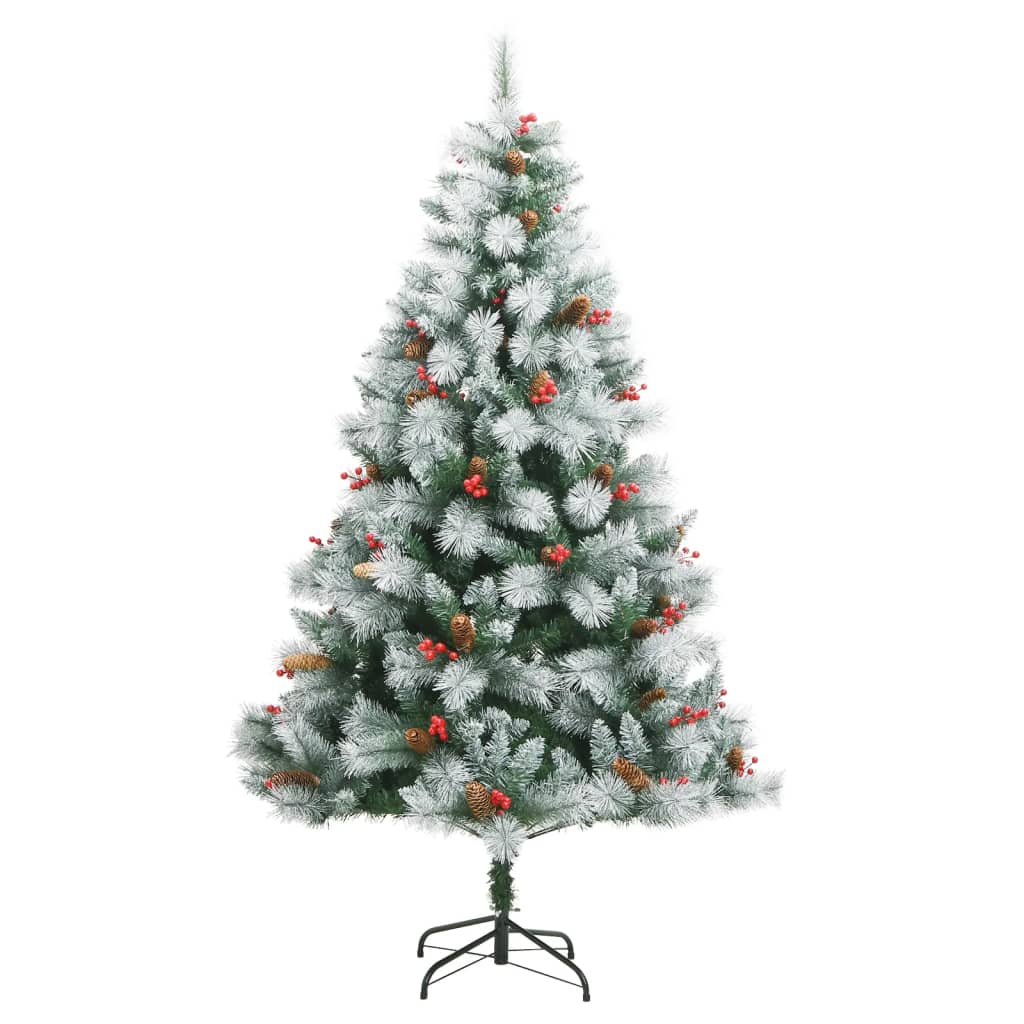 Vidaxl Kunstkerstboom mit Scharnierenkasten und Beeren 240 cm