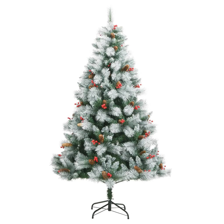 Vidaxl Kunstkerstboom mit Scharnierenkasten und Beeren 240 cm