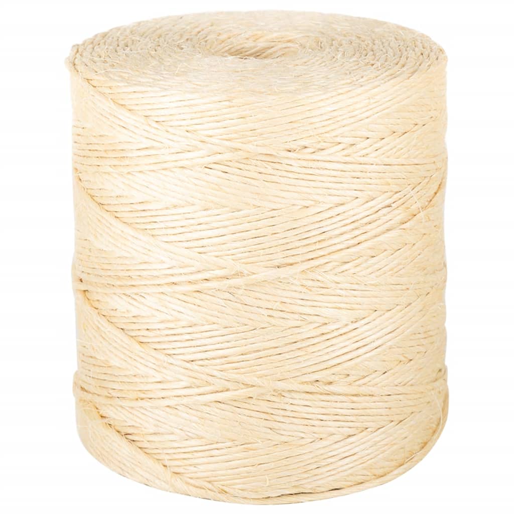 VIDAXL -Seil 2 mm 600 m 100% Sisal