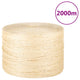 Vidaxl -Seil 3 mm 2000 m 100% Sisal