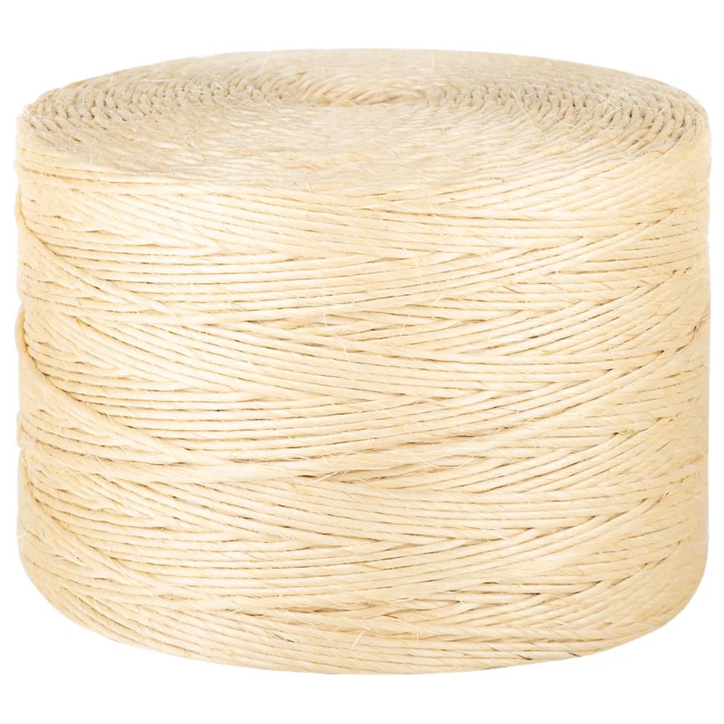 Vidaxl -Seil 3 mm 2000 m 100% Sisal