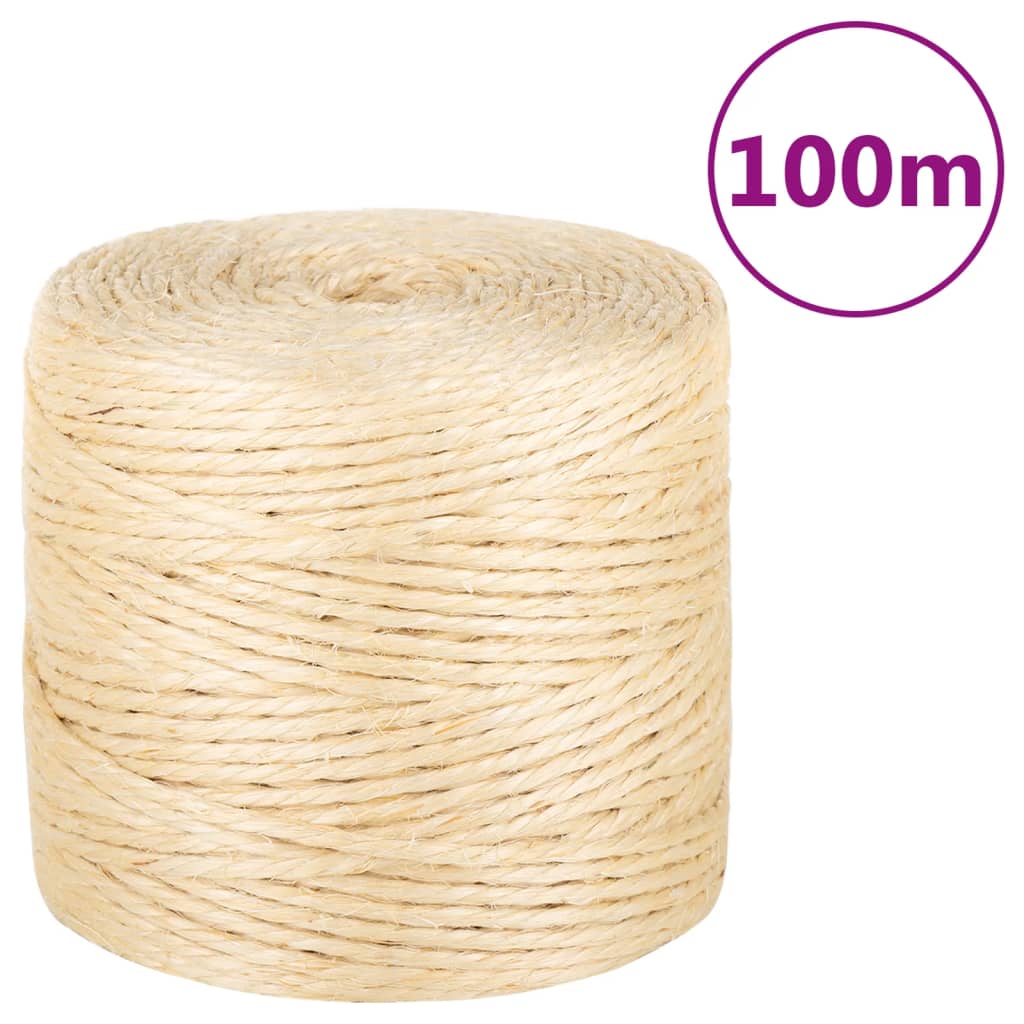 Vidaxl -Seil 4 mm 100 m 100% Schwester