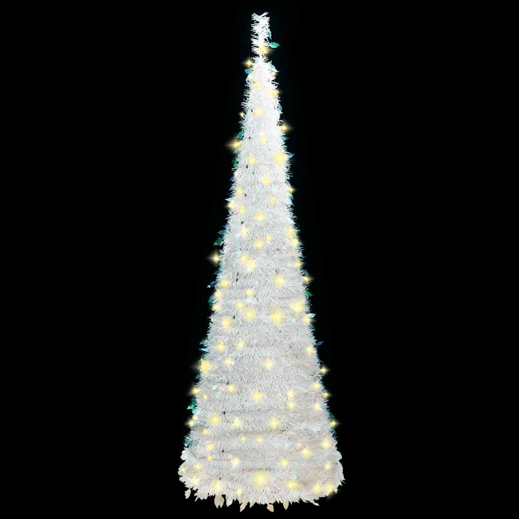 Vidaxl Kunstkerstboom Popup 100 LEDs 150 cm Weiß