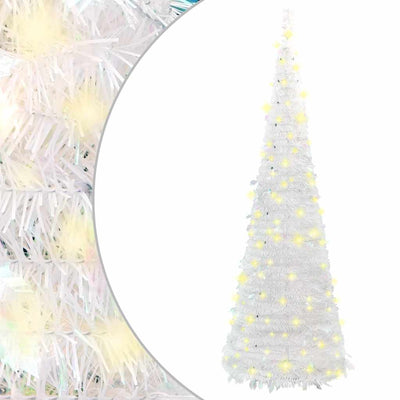 Vidaxl Kunstkerstboom Popup 200 LEDs 210 cm Weiß