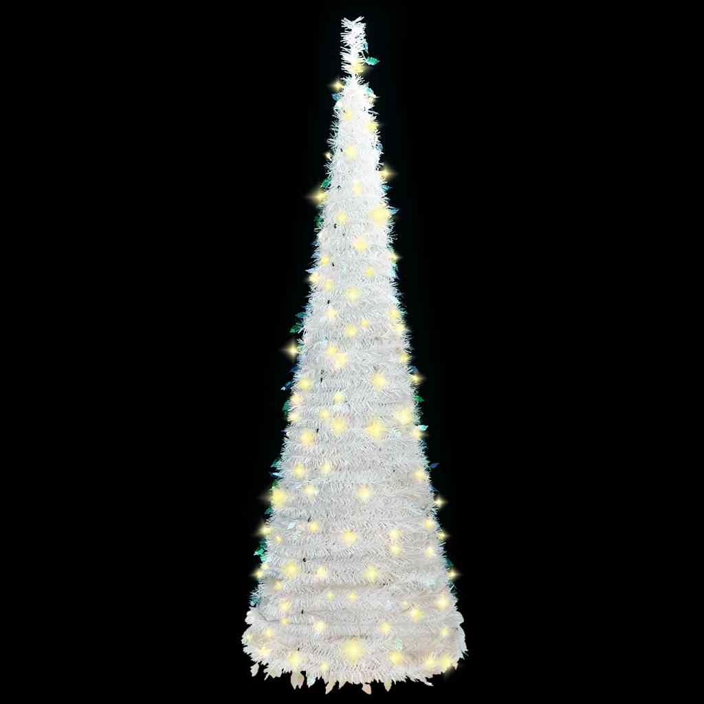 Vidaxl Kunstkerstboom Popup 200 LEDs 210 cm Weiß