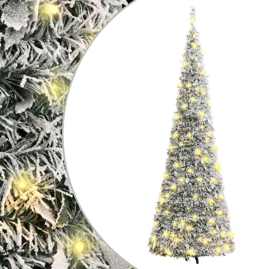VIDAXL KUNSTKERSTBOOM POP-up mit Schnee 150 LEDs 180 cm